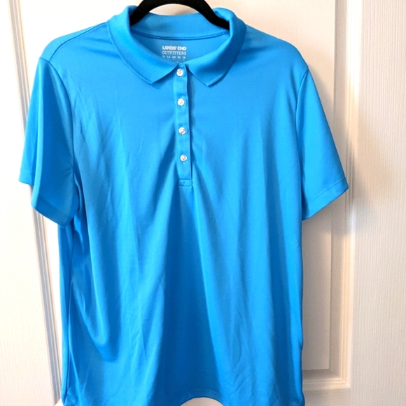NWOT- Lands' End Ladies Golf/Tennis Shirt- Size Large - Picture 1 of 6